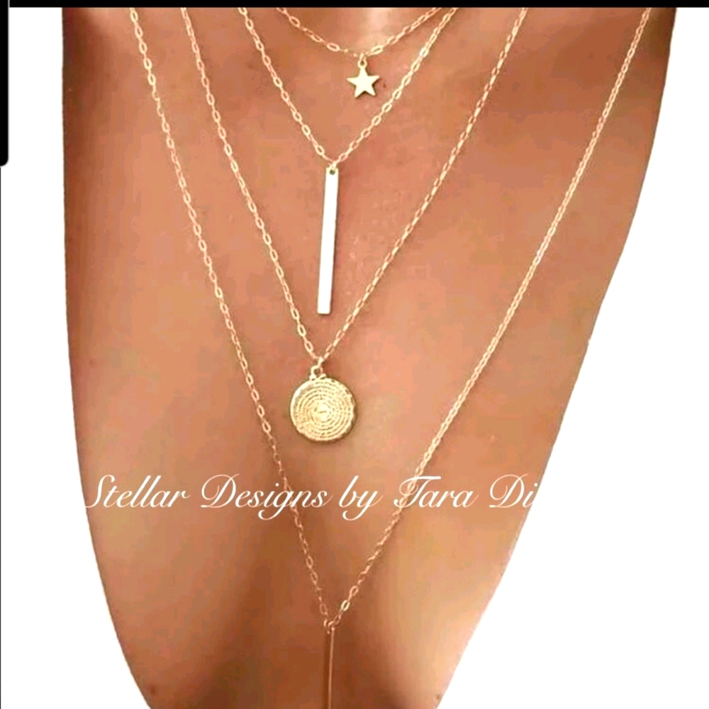 Goldtone Layering Necklace